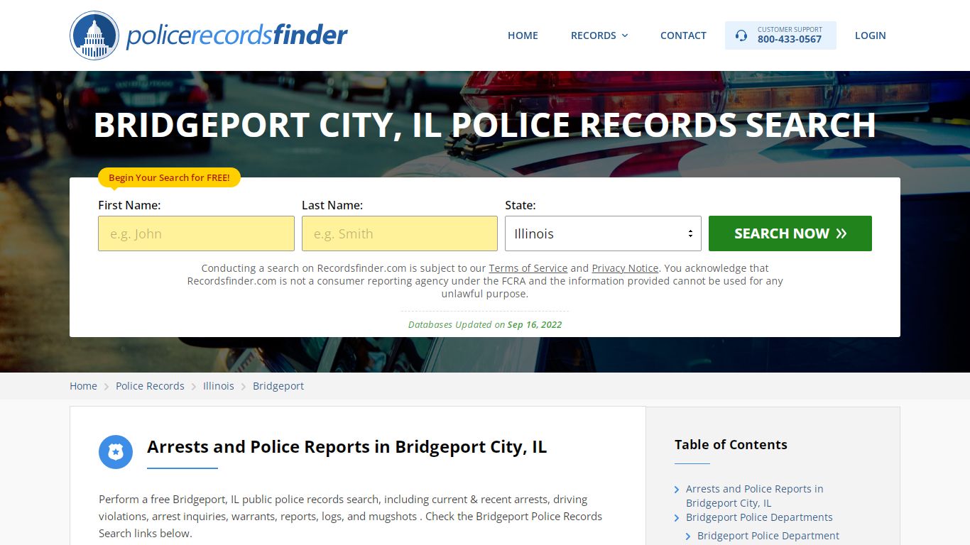 Bridgeport, Jackson County, IL Police Reports & Police Department Records